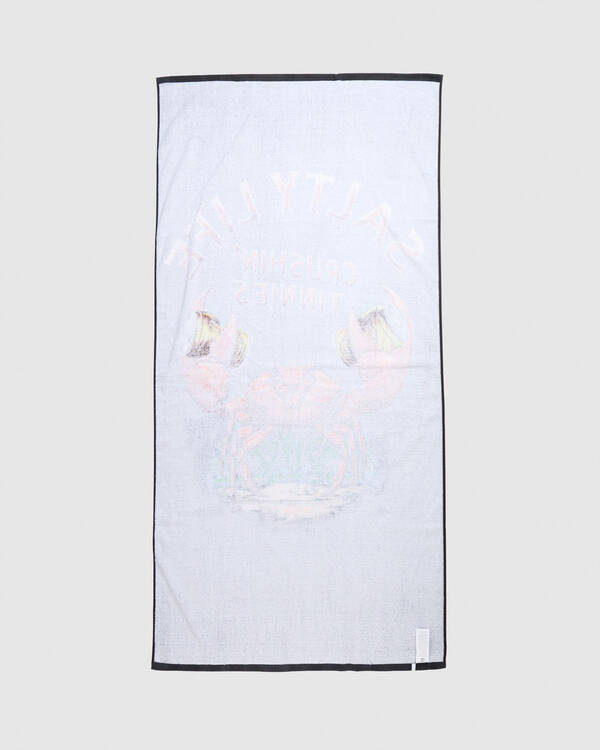 Salty Life Smashed Crab Beach Towel for Mens