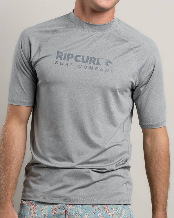 Rip Curl Shock UPF Short Sleeve Rash Vest for Mens