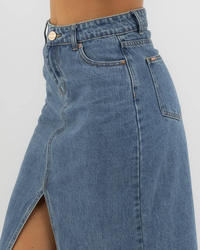 DESU Lorde Midi Denim Skirt for Womens