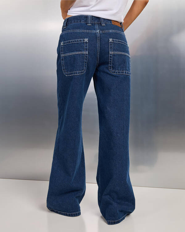 Rusty Wendy Wide Low Jeans for Womens