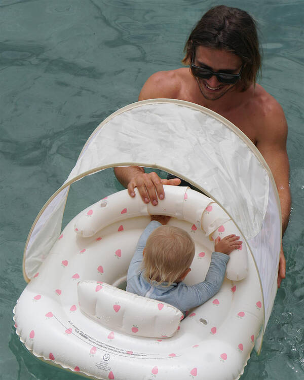 Sunnylife Strawberry Interactive Baby Float for Womens