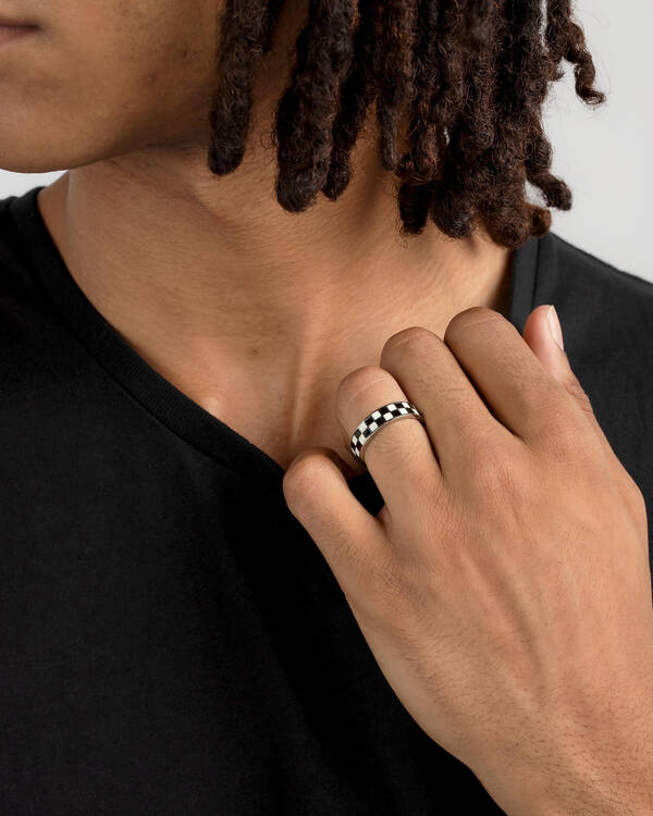 REPUBLIK Checkerboard Ring for Mens