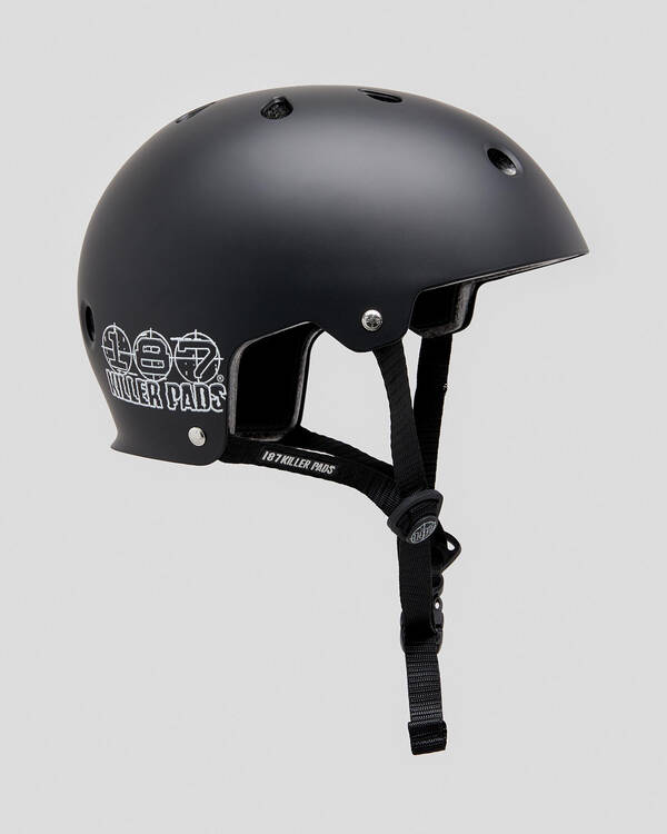 187 Killer Pads Certified Black Matte Helmet for Unisex