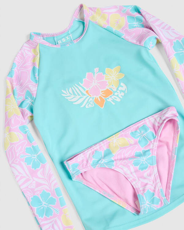Roxy Toddlers' Tropical Square Long Sleeve Rash Vest Set for Womens
