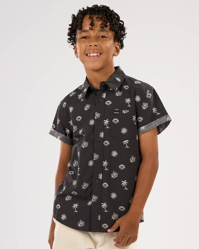 Rip Curl Boys' Sessions Short Sleeve Shirt for Mens
