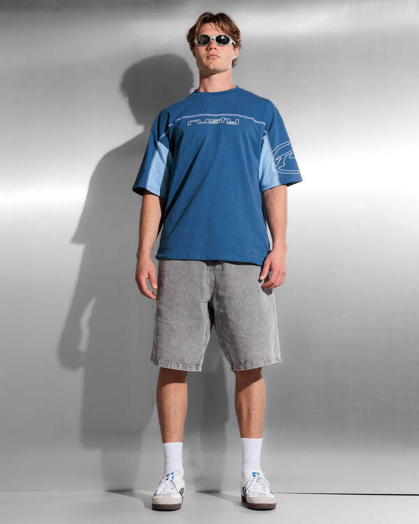 Rusty Turbo 2.0 Baggy Denim Shorts for Mens