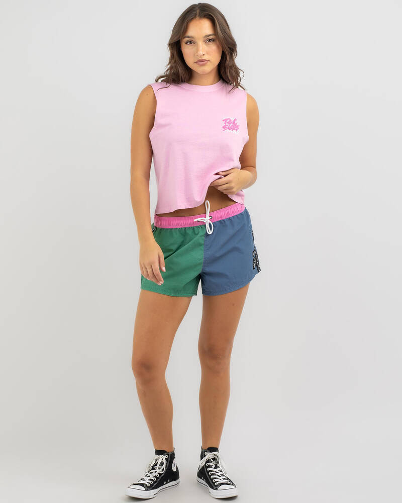 Town & Country Surf Designs Boarder Check Tank Top for Womens
