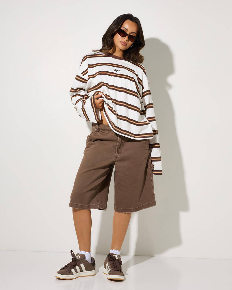 RVCA Berkley Stripe Long Sleeve T-Shirt for Womens