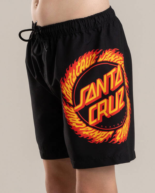Boys' Flamed Ringed Dot Board Shorts