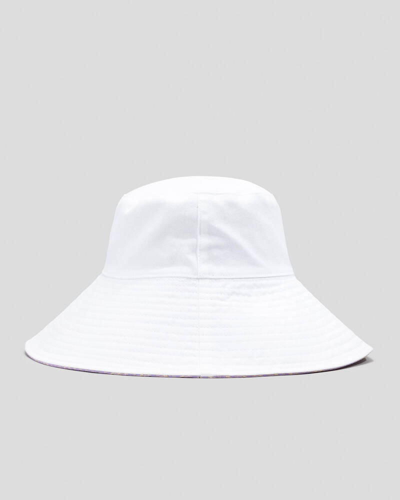 Rusty Checked Out Reversible Bucket Hat for Womens