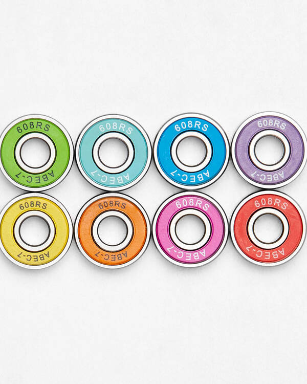 Sanction Rainbow ABEC 7 Skateboard Bearings for Unisex