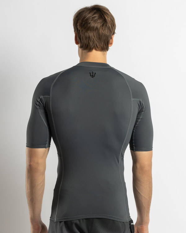 Far King Fitted Short Sleeve Rash Vest for Mens