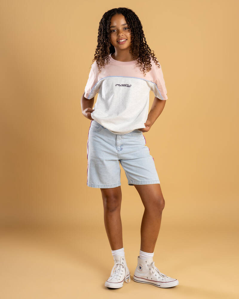 Rusty Girls' Flip Low Rise Wide Leg Jorts for Womens