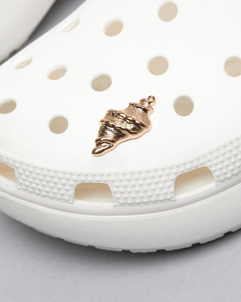 Crocs Gold Sea Shell Jibbitz for Unisex