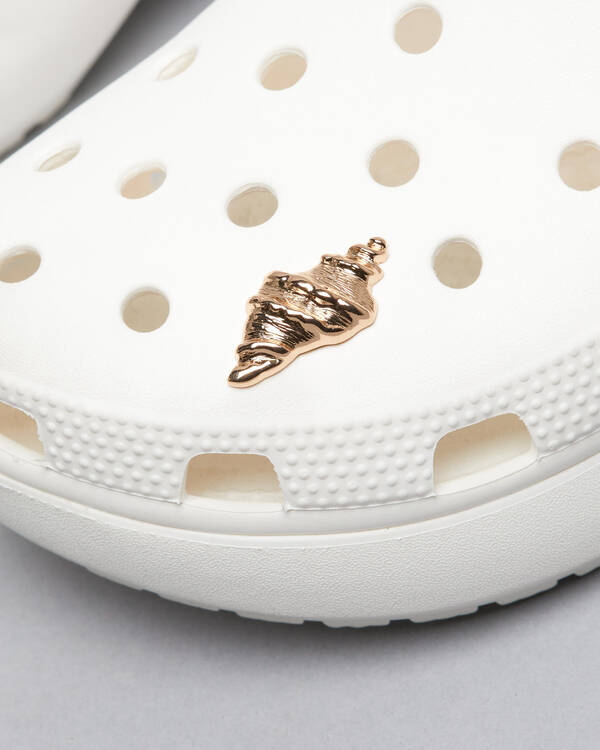 Crocs Gold Sea Shell Jibbitz for Unisex