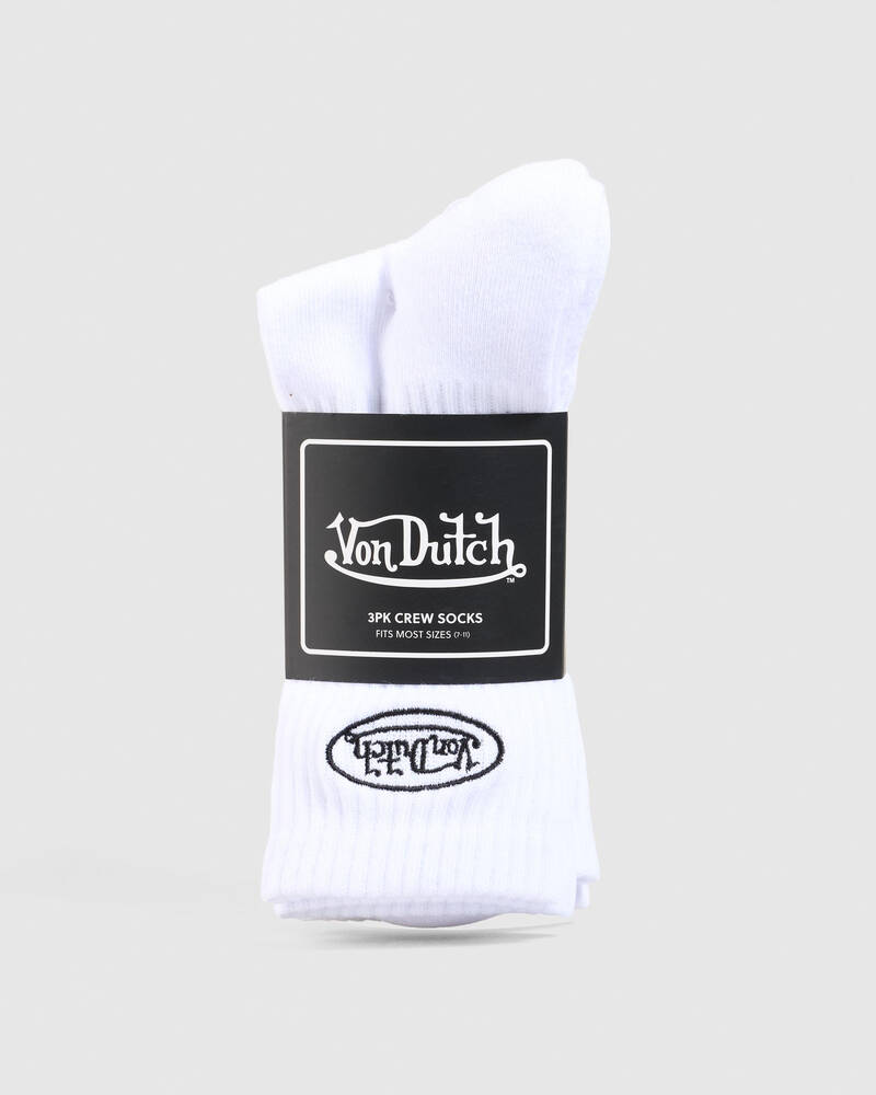 Von Dutch Oval Crew Sock 3 Pack for Mens