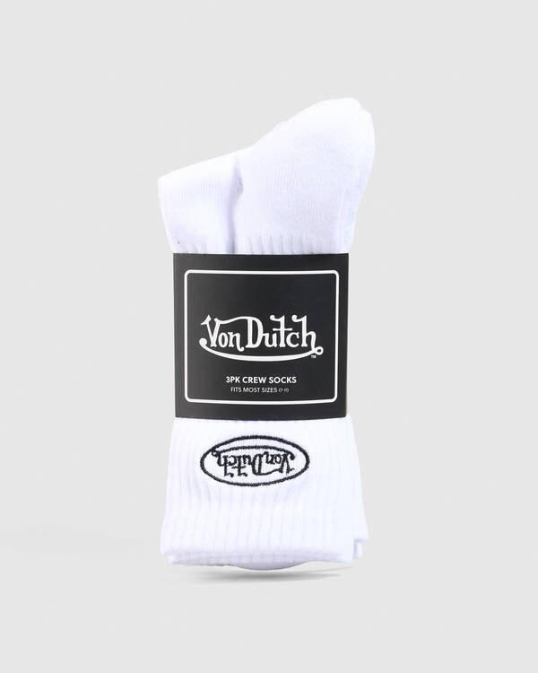 Von Dutch Oval Crew Sock 3 Pack for Mens
