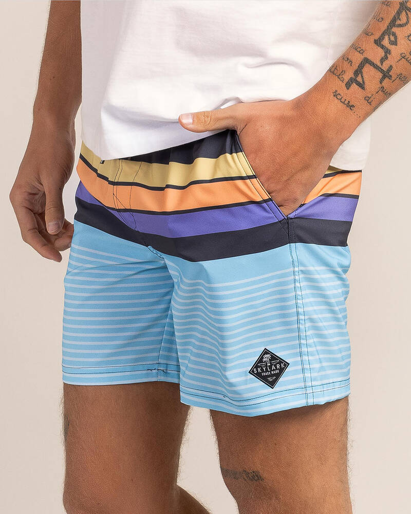 Skylark Solarcrest Elastic Waist Board Shorts for Mens