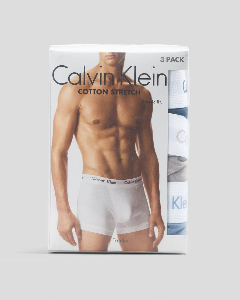 Calvin Klein Cotton Stretch Trunks 3 Pack for Mens