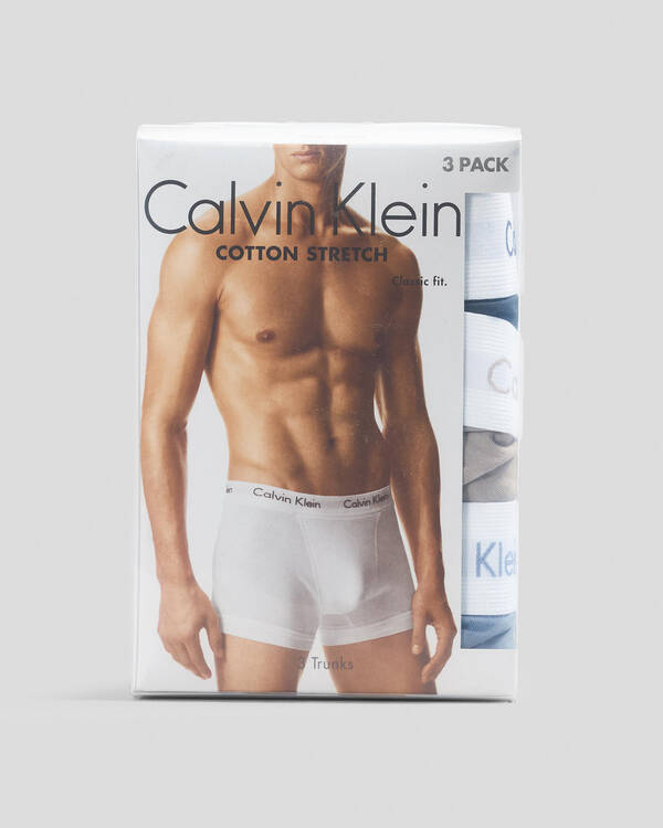 Calvin Klein Cotton Stretch Trunks 3 Pack for Mens