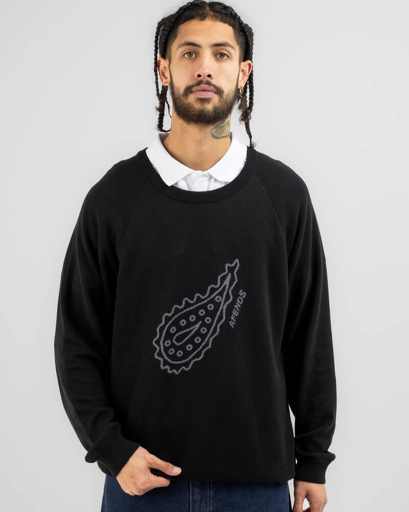 Afends Recycled Raglan Knit Jumper for Mens
