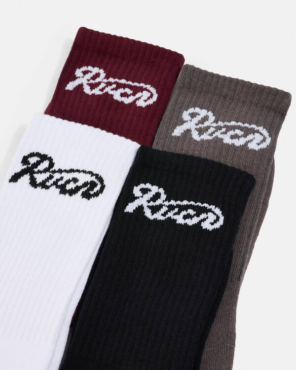 RVCA Seasonal Socks 4 Pack for Mens