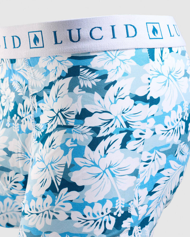 Lucid Hibiscus Fitted Boxer Shorts for Mens