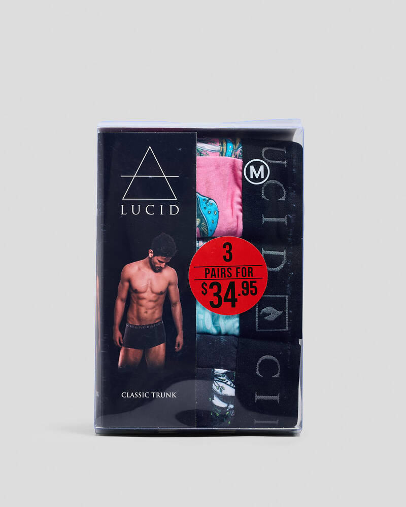 Lucid Organic Fitted Boxer Shorts 3 Pack for Mens