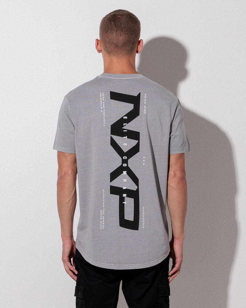 Nena & Pasadena Deliberate Dual Curved T-Shirt for Mens