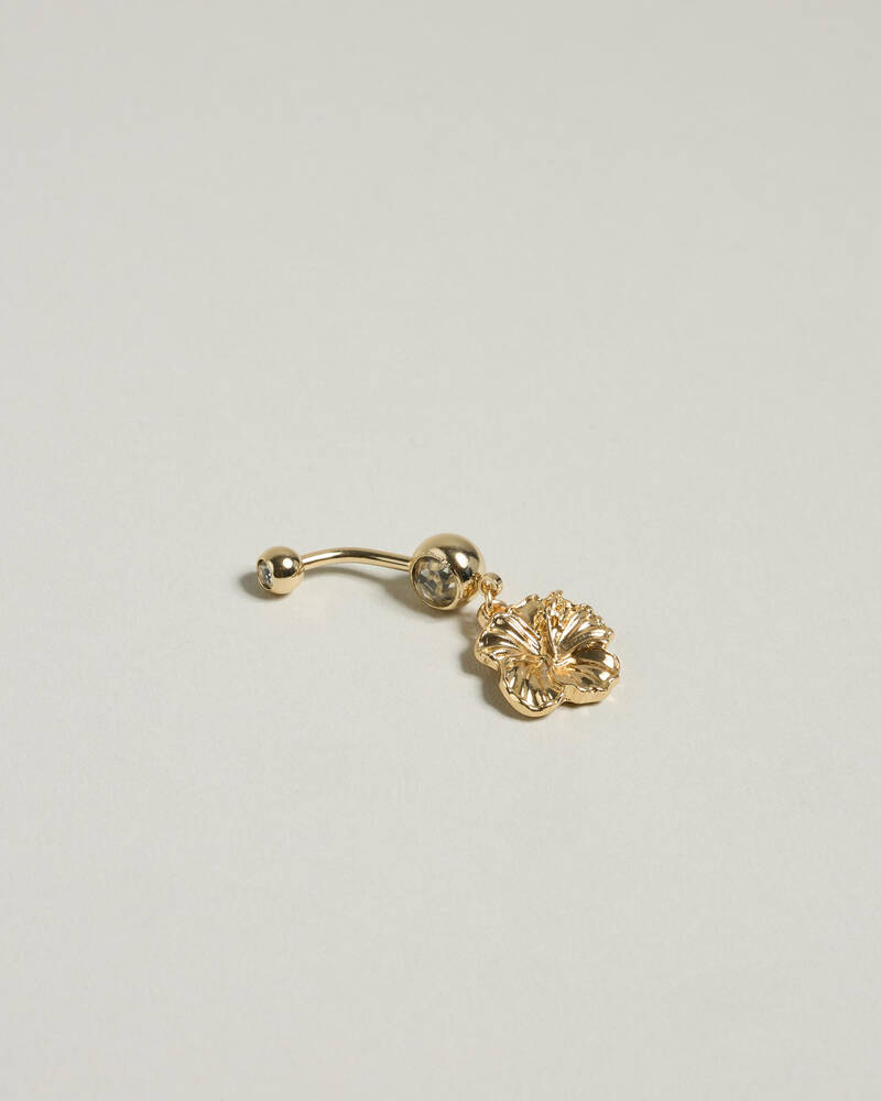 Karyn In LA Litia Hibiscus Belly Ring Pack for Womens