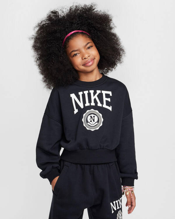 Nike Girls' Club Fleece GX Star Boxy Sweatshirt for Womens