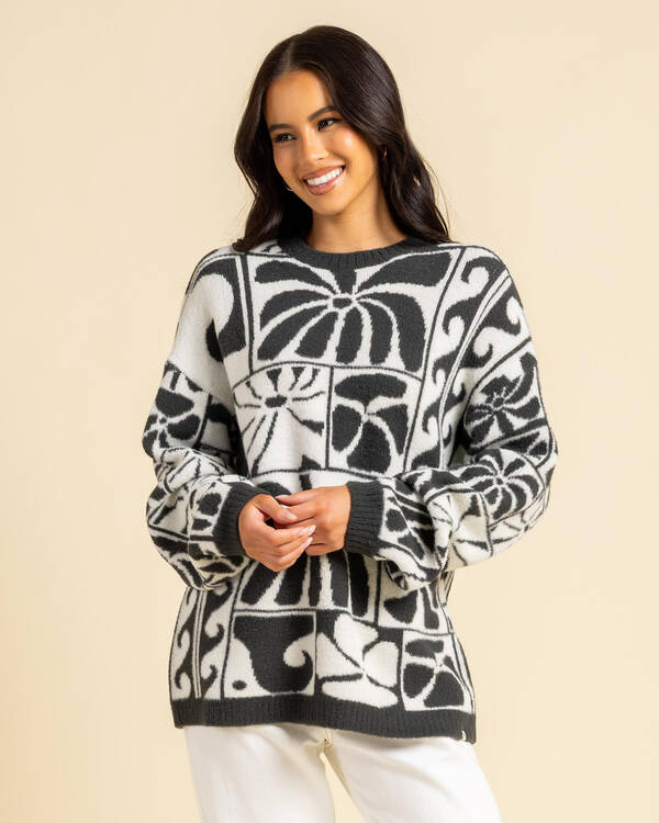 Rip Curl AOTS-TY Williams Oceanic Jacquard Crew Knit Sweater for Womens