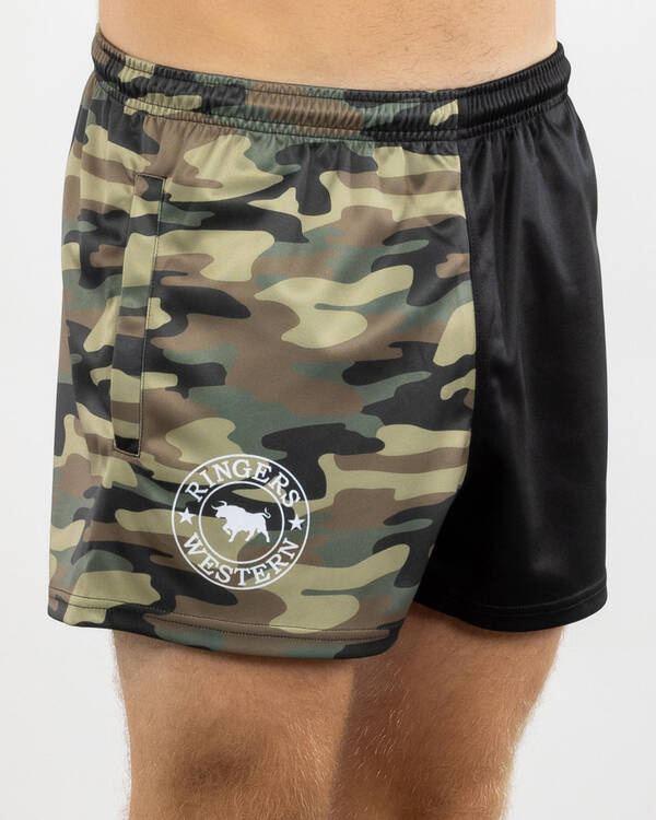 Ringers Western Camo Footy Shorts for Mens