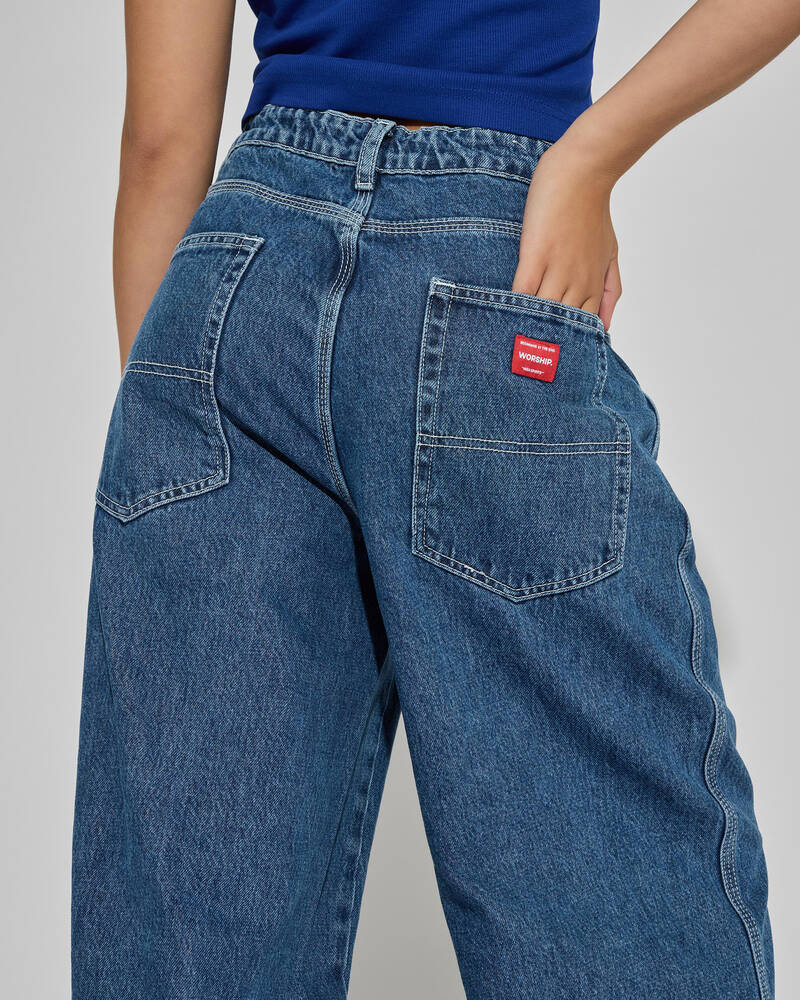 Worship Supplies Mammoth Turn Up Jeans for Womens