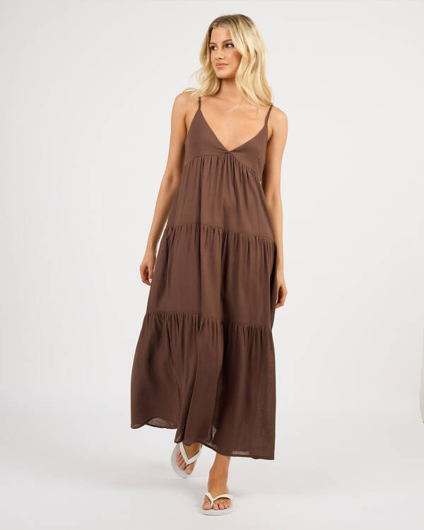 Rhythm Classic Tiered Midi Dress for Womens