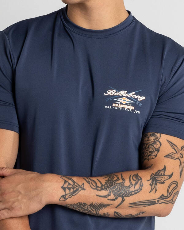 Billabong Crossboards Short Sleeve Rash Vest for Mens