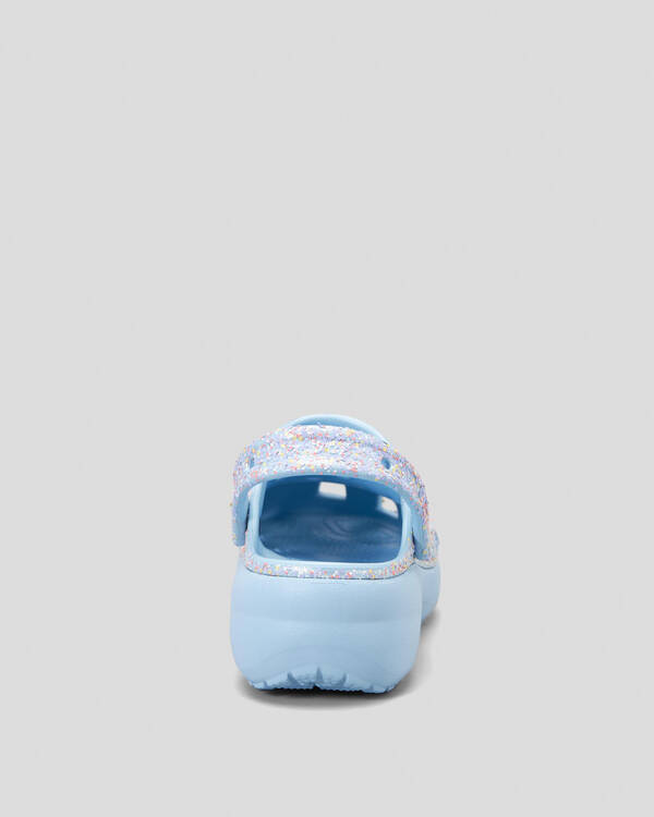 Crocs Classic Platform Glitter Clogs for Unisex