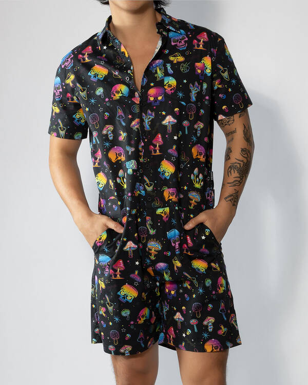 Lucid Mushroom Universe Romper for Mens