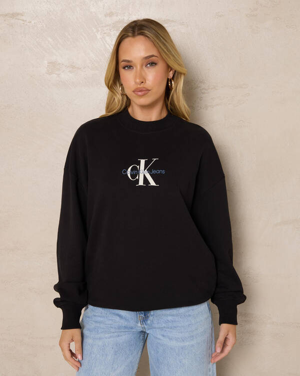 Calvin Klein Monologo Crewneck Sweatshirt for Womens