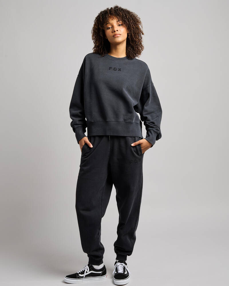 Fox Wordmark OV Fleece Crew Sweatshirt for Womens