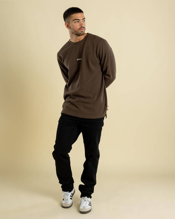 RVCA Union Waffle Long Sleeve Shirt for Mens