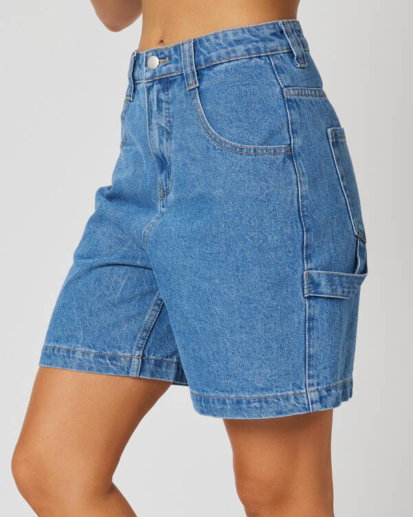Afends Emilie- Denim Workwear Short for Womens