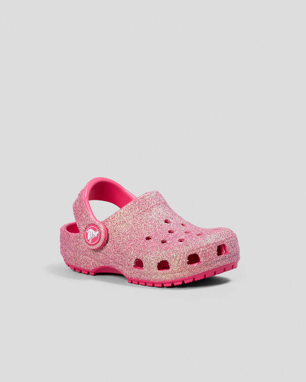Crocs Toddlers' Classic Glitter Clogs for Unisex