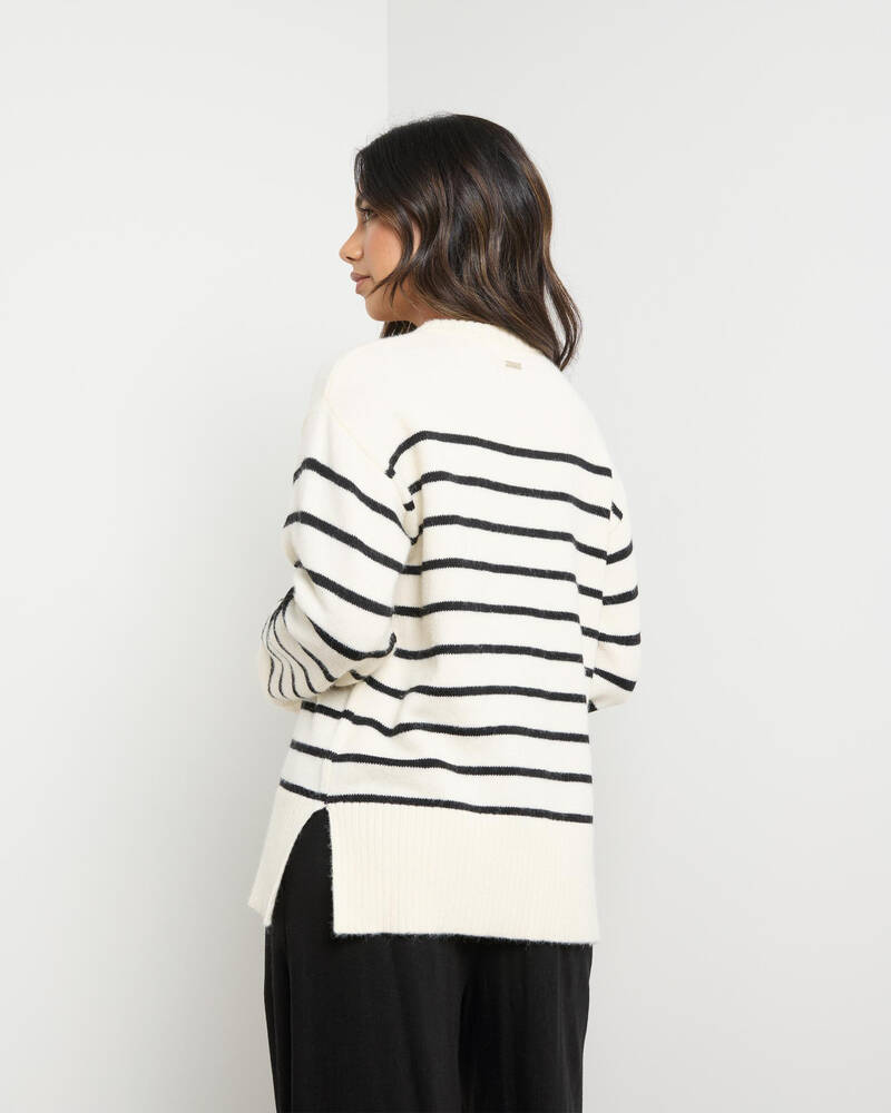 Mooloola Olivia Stripe Crew Neck Knit Jumper for Womens