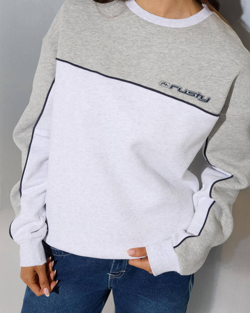 Rusty Polar Popped Paneled Fleece Jumper for Womens