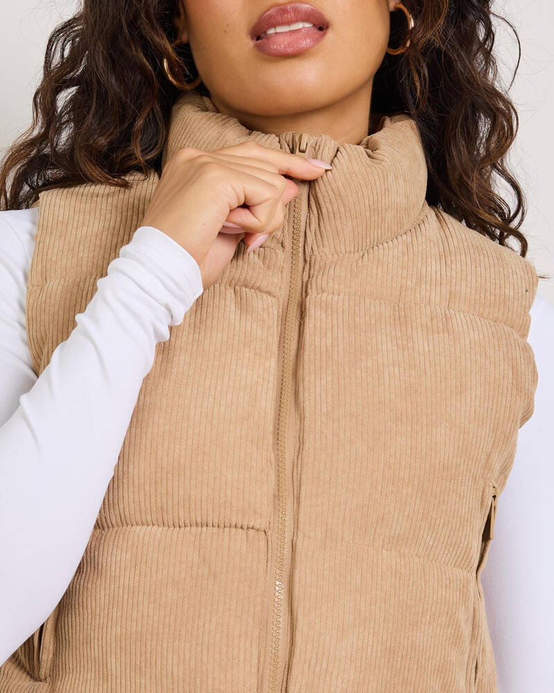 Ava And Ever Icy Cord Puffer Vest for Womens