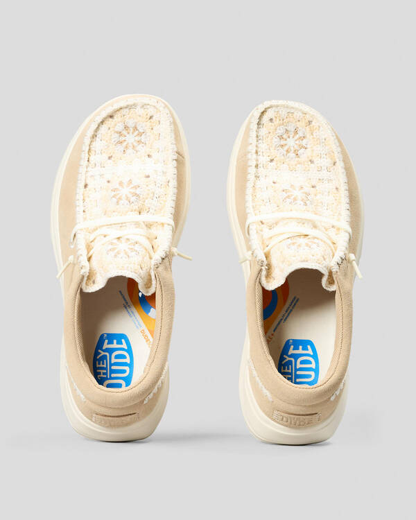 HEYDUDE Wendy COMF Suede Shoes for Womens