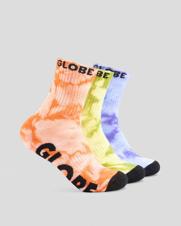 Globe All Tied Up Youth Socks 3 Pack for Unisex