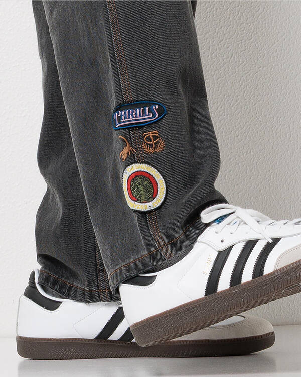 Thrills Against All Odds Mid Slacker Relaxed Long Denim Jeans for Mens