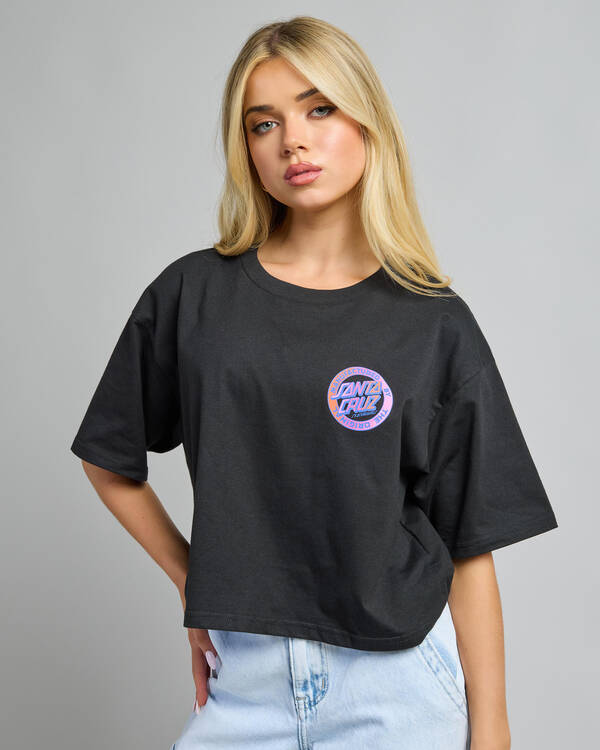 Santa Cruz MFG Dot Multi Fade Cropped T-Shirt for Womens